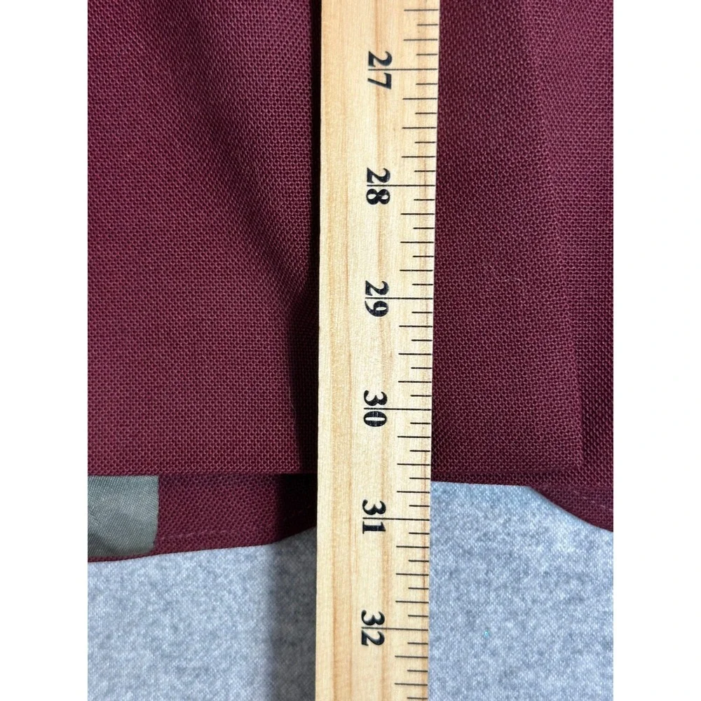 Vintage American Craftsmen Blazer 42R Red Burgandy Wool Blend Gold Buttons Crest